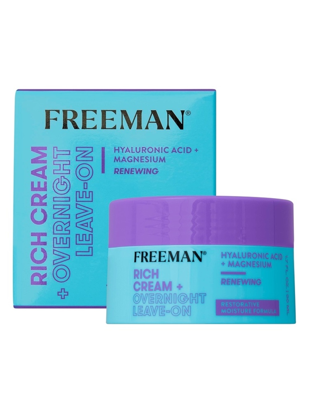 Freeman Rich Cream + Overnight Leave-On Hyaluronic Acid + Magnesium Renewing